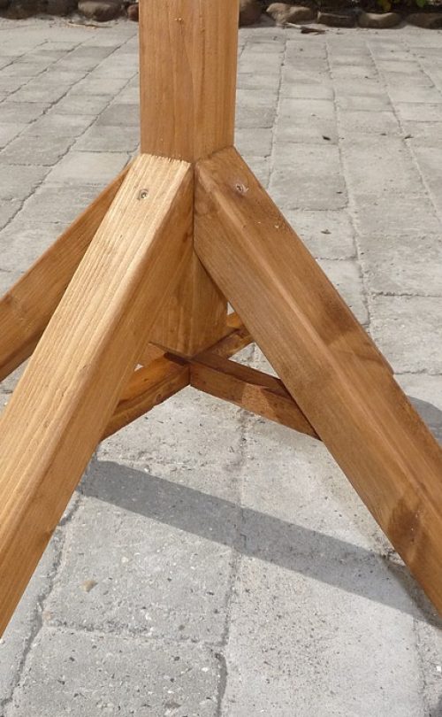 Bunden af stativet lavet af 40x40 mm fyrretræ